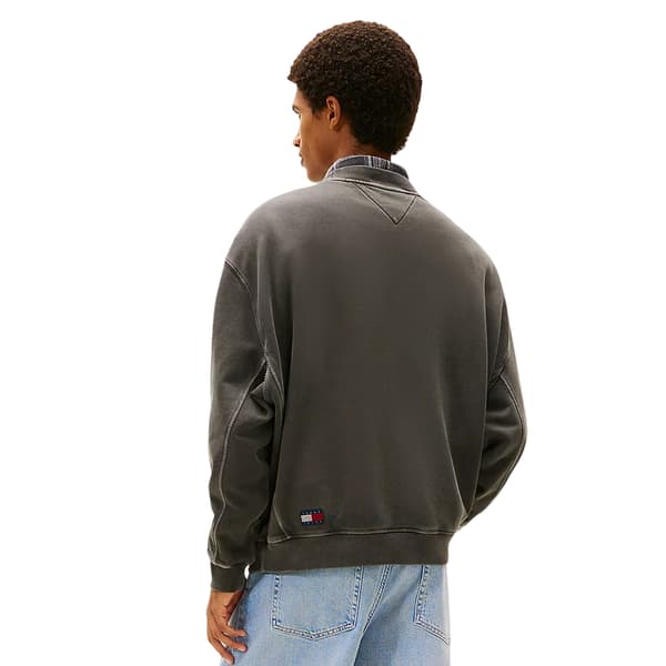 Tommy Jeans Herr Broderad Logotyp Tröja M Washed Black Washed Black M