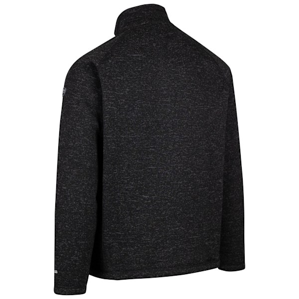 Trespass Corsham Marl Halvzip Fleece Top XL Svart för Herr Black XL
