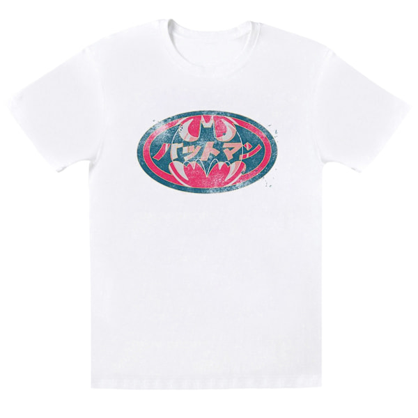 DC Comics Boys Batman Japansk logotyp röd T-shirt 9-11 år vit White 9-11 Years