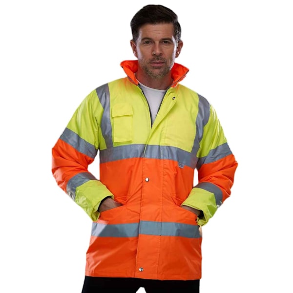 Yoko Unisex Vuxen Kontrast Hi-Vis Jacka M Gul/Orange Yellow/Orange M