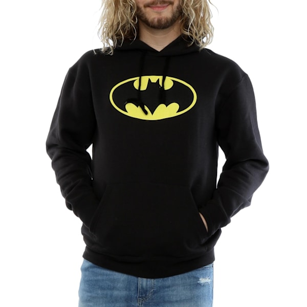 DC Comics Herr Batman Logo Hoodie S Svart Black S