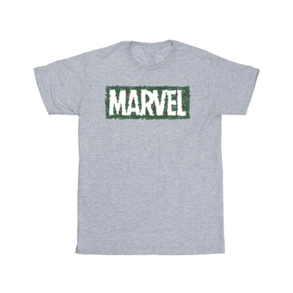 Marvel Girls Holly Logo Bomull T-shirt 9-11 År Sports Grey Sports Grey 9-11 Years