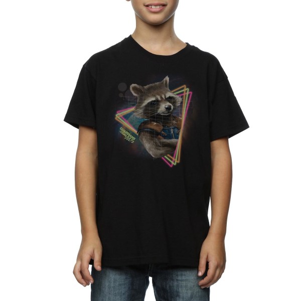 Guardians Of The Galaxy Boys Rocket Raccoon Neon T-shirt 12-13 Black 12-13 Years