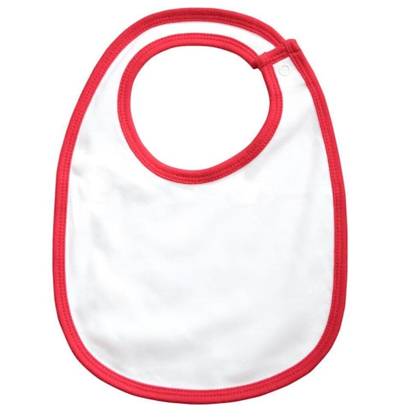 Babybugz Baby Single Layer Haklapp En Storlek Vit/Röd White/Red One Size