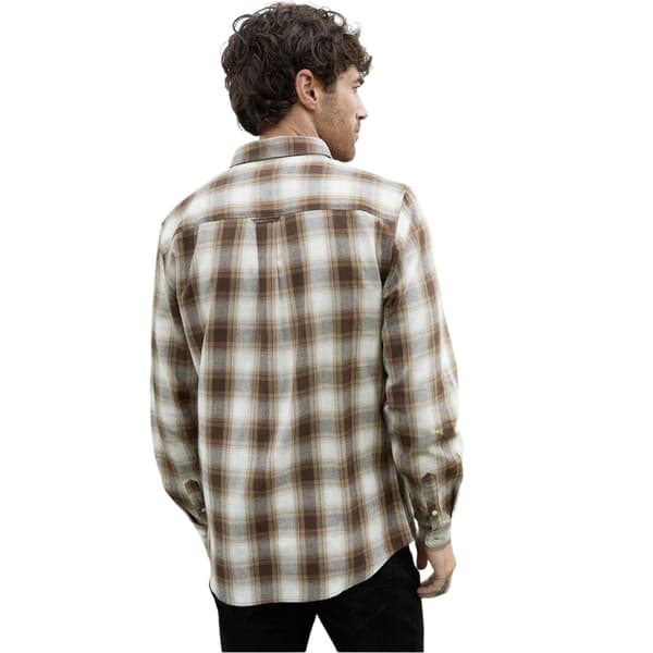 Threadbare Herr Rutig Regular Skjorta XL Choklad Chocolate XL