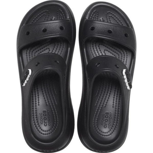 Crocs Unisex Adult Classic Crush Sandals 5 UK Black Black 5 UK