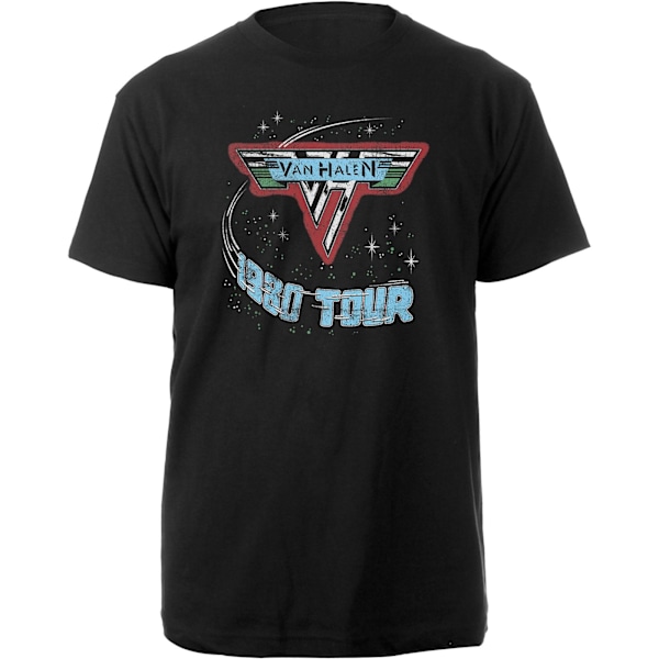 Van Halen Unisex Vuxen 1980 Tour T-Shirt L Svart Black L