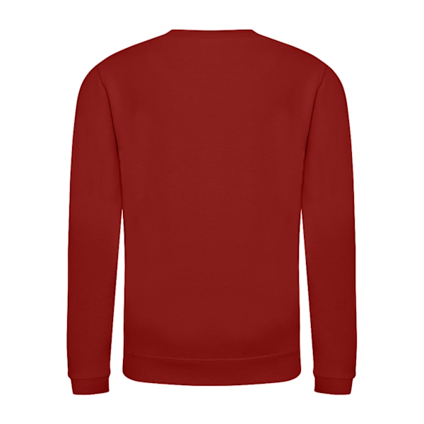 AWDis Just Hoods Barn/Barn Plain Crew Neck Sweatshirt 12-1 Fire Red 12-13 Years