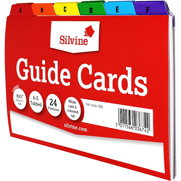 Silvine Letters Guide Cards One Size Vit/Röd White/Red One Size