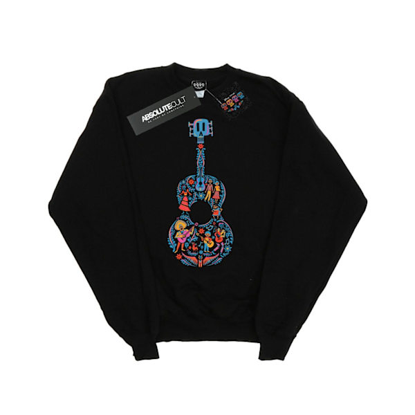 Disney Boys Coco Gitarr Mönster Sweatshirt 7-8 År Svart Black 7-8 Years