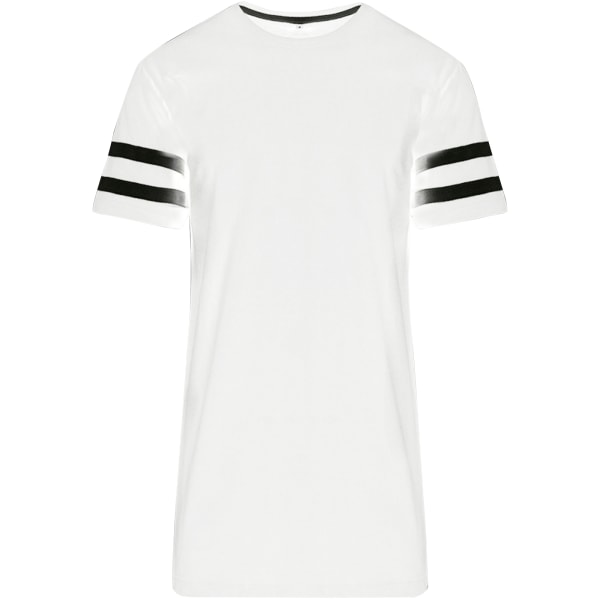 Bygg ditt varumärke Unisex Stripe Jersey kortärmad T-shirt 2XL White/Black 2XL