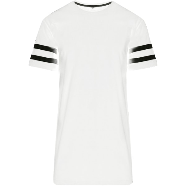 Bygg ditt varumärke Unisex Stripe Jersey kortärmad T-shirt L Wh White/Black L