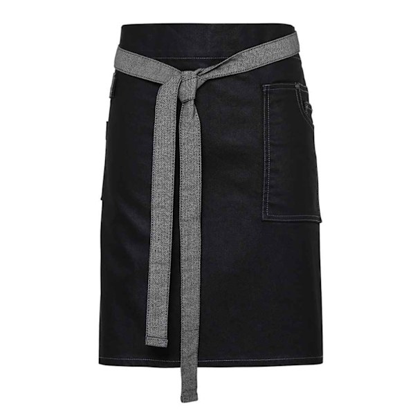 Premier Unisex Vuxen Division Vaxad Look Denim Midje Förkläde En Black Denim One Size