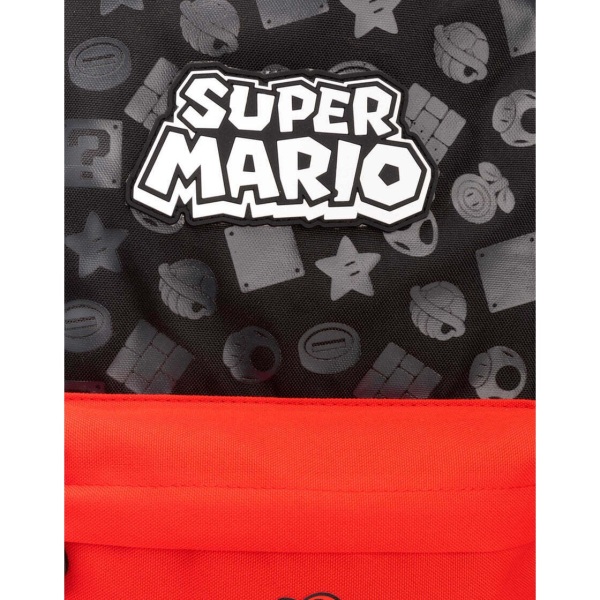 Super Mario All-Over Print Ryggsäck One Size Svart/Röd Black/Red One Size