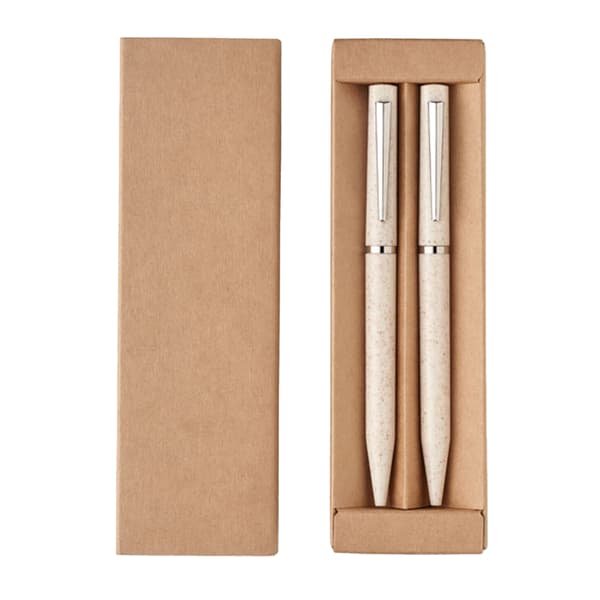 MidOcean Peat Pennset av vetehalm (2-pack) One Size Beige Beige One Size