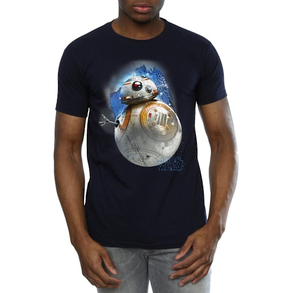 Star Wars: The Last Jedi Herr BB-8 Borstad Bomull T-shirt 3XL N Navy Blue 3XL