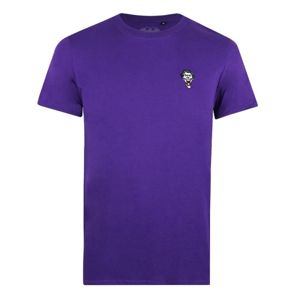 Batman Mens The Joker Broderad T-Shirt XL Lila Purple XL