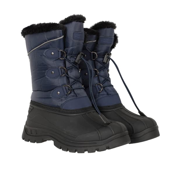 Mountain Warehouse Whistler Adaptive Snow Boots för barn Navy 1 UK
