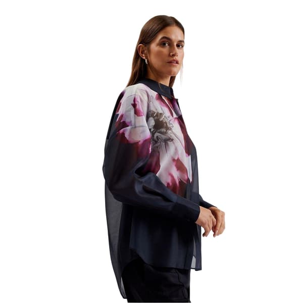 Ted Baker Dam/Kvinnor Oversized Skjorta 8 UK Marinblå Navy 8 UK
