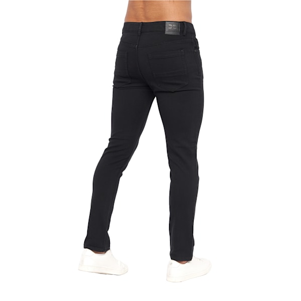 Crosshatch herr Lampoons Slim Jeans 38R Svart Black 38R