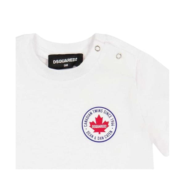 DSquared2 Barn/Kids Vanlig T-shirt 18 Månader Vit White 18 Months