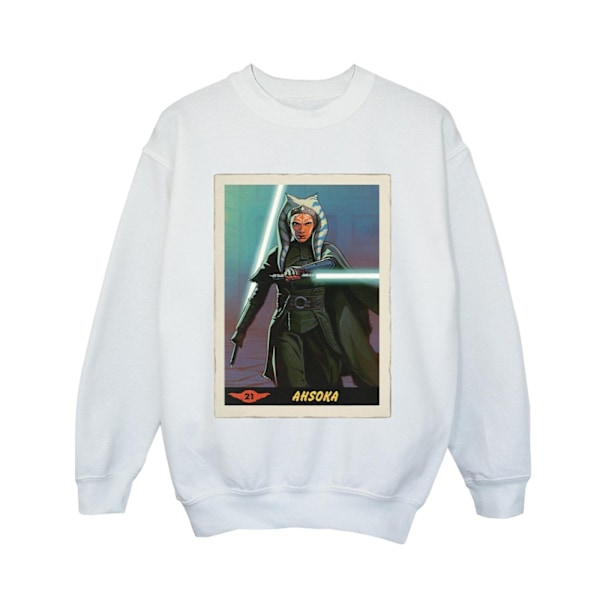 Star Wars Pojkar The Mandalorian Ahsoka Sweatshirt 9-11 År Vit White 9-11 Years