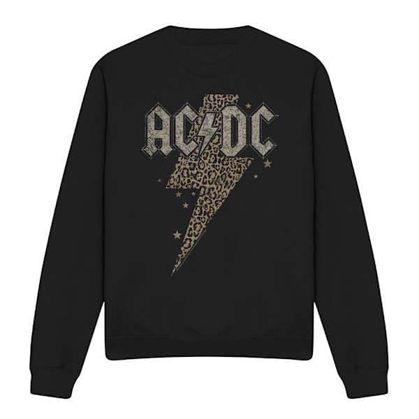 AC/DC Unisex Vuxen Leopardtryck Blixt Tröja M Svart Black M