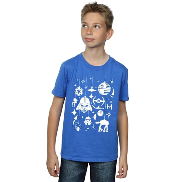 Star Wars Boys Jul Dekorationer T-Shirt 12-13 År Royal Royal Blue 12-13 Years