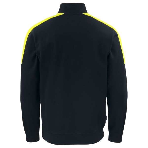 Projob Herr Half Zip Sweatshirt S Svart/Gul Black/Yellow S