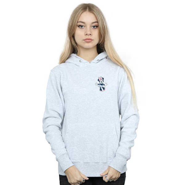 Disney Dam/Kvinnor Minnie Mouse Dansande Bröst Hoodie S Sport Sports Grey S