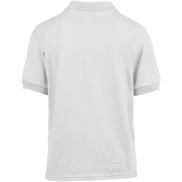 Gildan DryBlend Unisex Jersey Poloskjorta för Barn (2-pack) White L