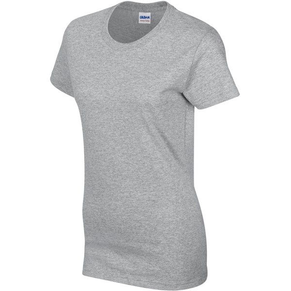 Gildan Dam/Kvinnors T-shirt med kort ärm i tung bomull, Missy Fit Sport Grey XL