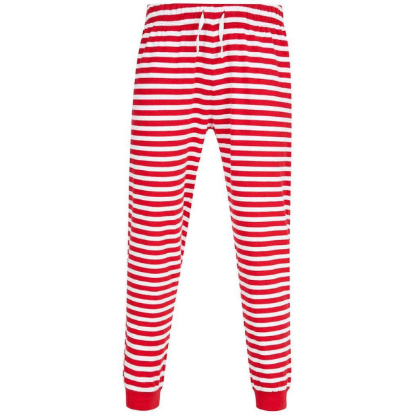 SF Unisex Vuxen Stripe Cuffed Lounge Pants XL Röd/Vit Red/White XL