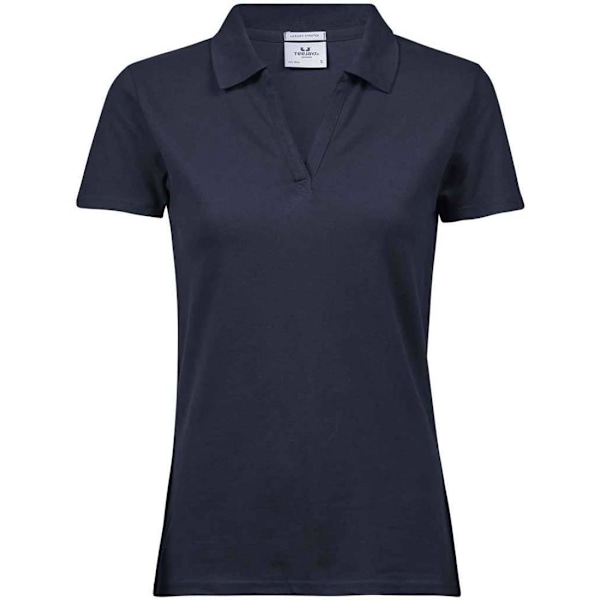 Tee Jays Dam/Damer Lyxig Stretch V-ringad Pikétröja XL Marinblå Navy XL