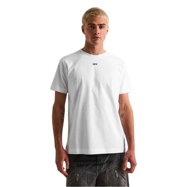 Off White Herr Off Logo Kortärmad T-shirt S Vit White S