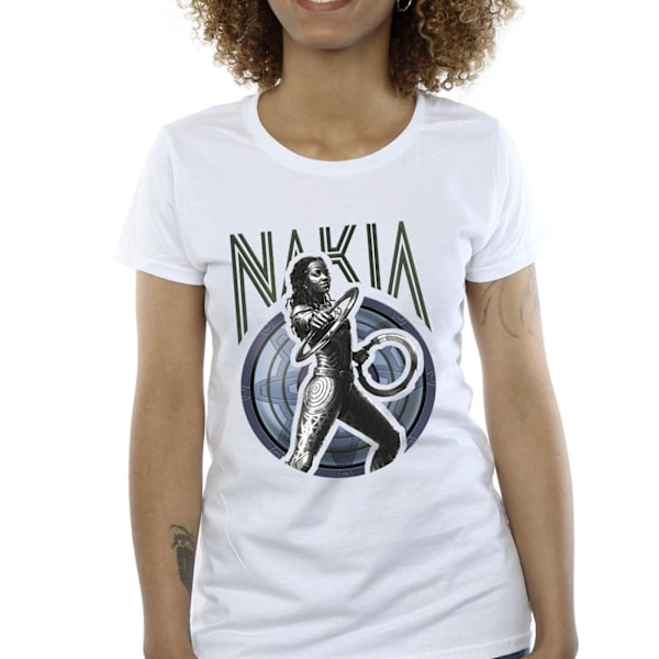 Marvel Dam/Damer Wakanda Forever Nakia Shield Bomull T-Shirt White M