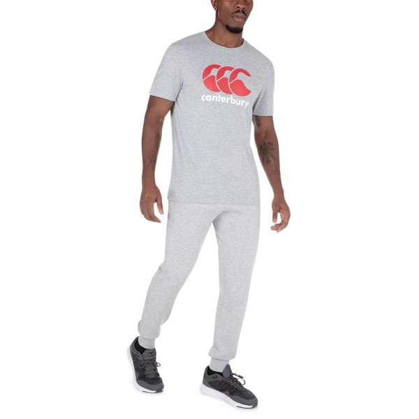 Canterbury Logo T-shirt för män XL Grå/Röd/Vit Grey/Red/White XL