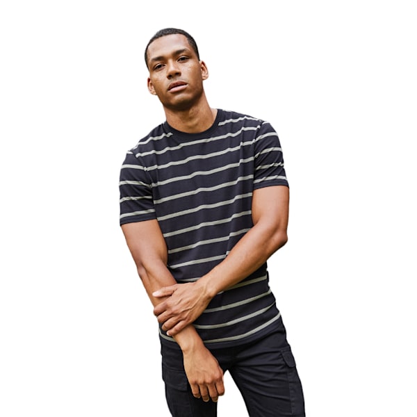 Front Row Herrrandig T-shirt M Svart/Khaki Black/Khaki M