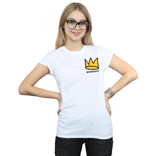 Riverdale Dam/Damer Crown Brösttryck Bomull T-shirt M Vit White M