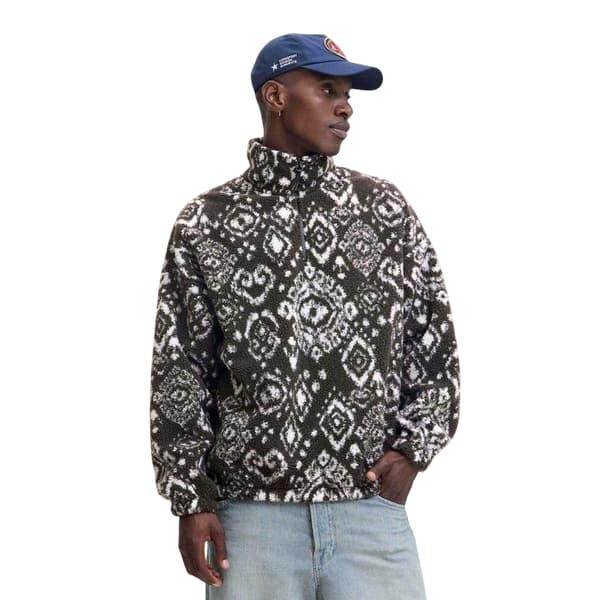 Jack And Jones Herr Geometrisk Fleecetröja M Asfalt Asphalt M