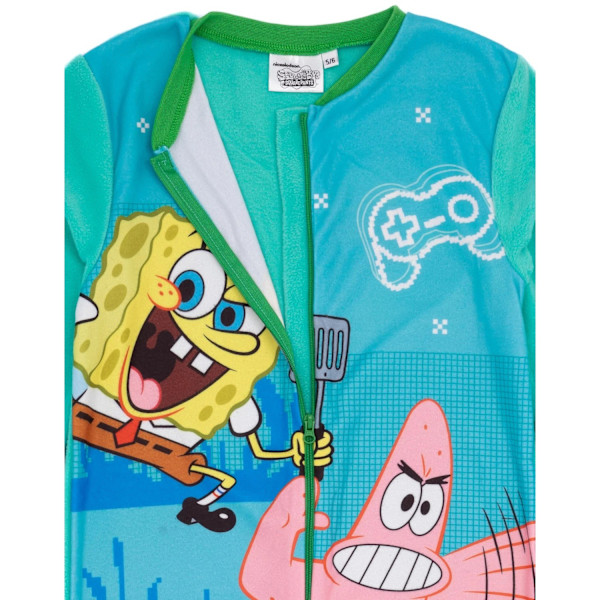 SpongeBob SquarePants Barnkläder/Barn Attack Mode Pyjamas 7-8 Blue/Green 7-8 Years