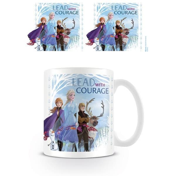 Frozen II Mugg med Ledarskap och Mod, One Size, Vit/Blå White/Blue One Size