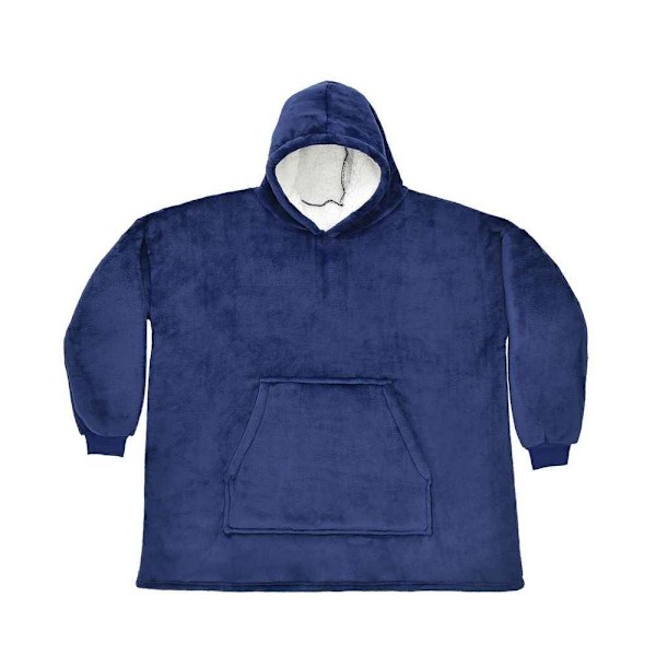 Brand Lab Unisex Vuxen Sherpa Fleece Hoodie One Size Marinblå Navy One Size