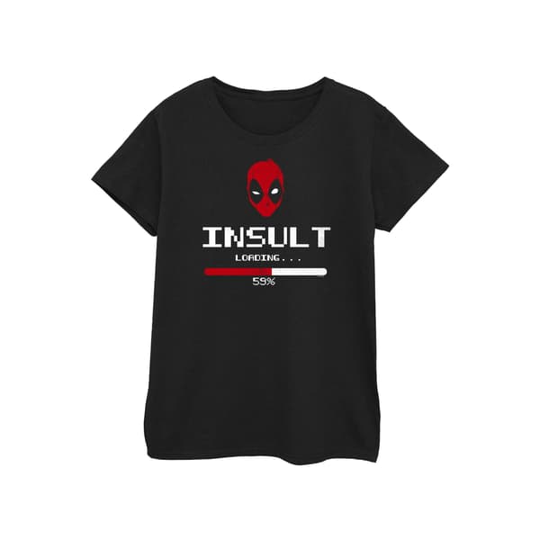Marvel Dam/Dam Deadpool Insult Loading T-shirt i bomull L Svart Black L