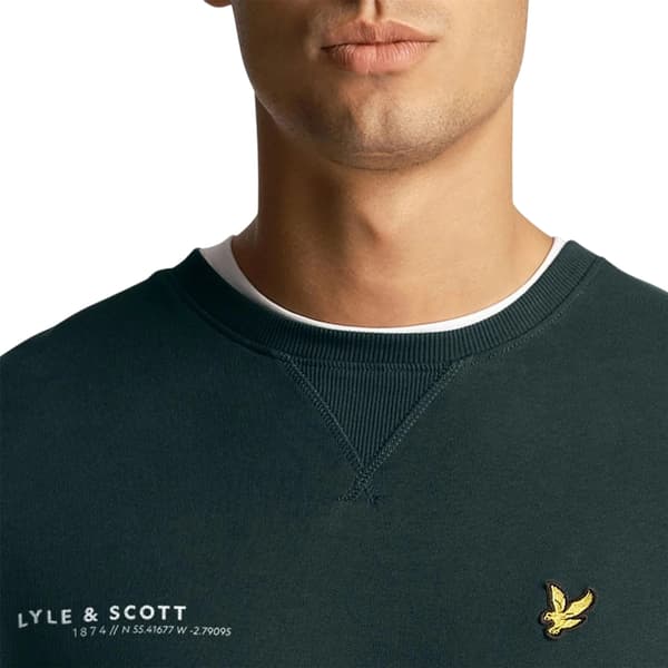 Lyle & Scott Herr Ordinate Logo Bomullströja S Grön Green S