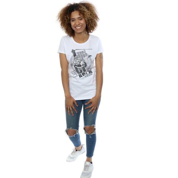 Looney Tunes Dam/Damer Bugs Bunny What´s Up Rock Bomull T-shirt L Vit White L