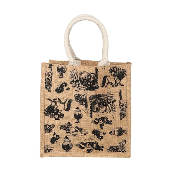 Hy Thelwell Collection Square Hessian Tote Bag One Size Natural Natural One Size