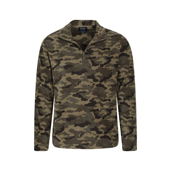 Mountain Warehouse Camber II Camo Fleece Tröja med Halv Dragkedja Herr XXS Green XXS