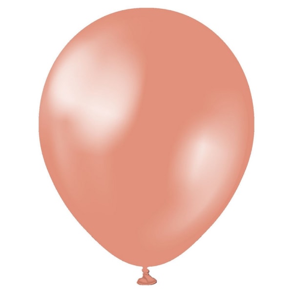 Kalisan Latex metalliska ballonger (förpackning med 100) One Size Rose Gol Rose Gold One Size