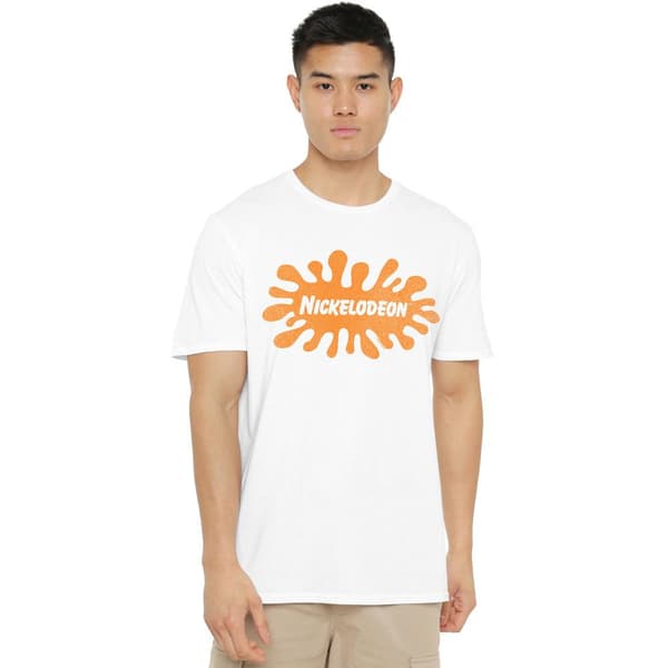Nickelodeon Retro Splat Logo T-Shirt för män S Vit White S